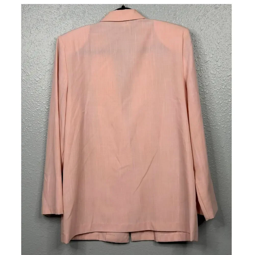 Sag Harbor Women’s Vintage Classic Look Pink Blazer / Size-12 - Picture 5 of 12